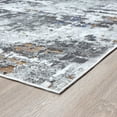thumbnail image 5 of Contemporary 3x10 Area Rug (2'7'' x 9'10'') Abstract Gray, Teal Indoor Runner Easy to Clean, 5 of 8
