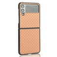 thumbnail image 3 of for Samsung Galaxy Z Flip 3 Case, Samsung Z Flip 3 Cover, Thin TPU Edge Shockproof PU Leather Protective Phone Case for Samsung Galaxy Z Flip 3 5G,Gold, 3 of 5