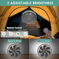 AYMZ Camping Fan Battery Powered Fan, Remote Control LED Lantern 10000mAh Battery Operated, 5 Speeds USB Rechargeable Fans with Hook for Fishing, Camping, Outdoor, Travel, Bedroom