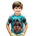 thumbnail image 3 of CONZONE Halloween Big Boys Tshirts Short Sleeve Graphic Tees for Boys Crew Neck Spooky Season Casual Tops, 3 of 3