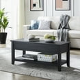 thumbnail image 3 of Mainstays Lift Top Coffee Table with Storage Shelf, Black wood finish, 3 of 8