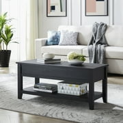 Mainstays Lift-Top Coffee Table with Hidden Storage and Storage Shelf, Blackwood Finish
