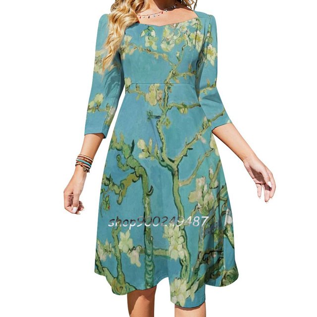Rayures Marin avec Ancre Nœud Cœur Robe Évasée Design Mode Grande Taille Robe Ample Rayure Marin