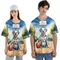 thumbnail image 4 of Happy Father's Day Dalmatian Playing Basketball with Best Dad Jersey All Over Print 3D Baseball Shirt Dog Lover Softball Sport - 13006, 4 of 6