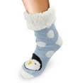 thumbnail image 2 of BambooMN Extra Thick Cozy Fuzzy Animal Thermal Cabin Plush Fleece-lined Knitted Crew Socks, 2 of 6