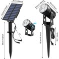 thumbnail image 3 of (3000K)，Outdoor Solar Spotlight, Outdoor Solar Lamp Garden Solar Projector for IP65, 2 Brightness Levels Dusk to Dawn Garden Lighting for Trees, Courtyard, Garden Path, 3 of 5