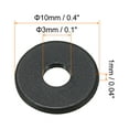 thumbnail image 2 of Uxcell M3 Nylon Flat Washer, 100 Pack 3mm ID 10mm OD 1mm Thick Sealing Spacer Gasket Ring, Black, 2 of 6