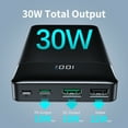 thumbnail image 6 of RAVPower 15000mAh Power Bank, 18W Tri-Output Portable PD Charger, Black, 6 of 7