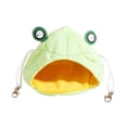 thumbnail image 2 of Small Pet Bed, Frog Plush 8X8 Inch Guinea Pig Bed, Enclosed Small Cat Bed Cave, Guinea Pig Hideout with Clips for Hanging, Soft Warm Light Green Plush Small Animal Bedding with, 2 of 7