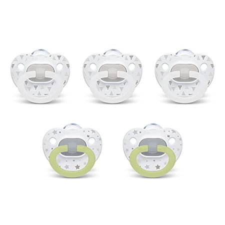 NUK Orthodontic Pacifiers, 6-18 Months, 5 Pack, Timeless Collection
