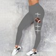 thumbnail image 2 of Arlun Game Day Football Leggings for Women Football Season Comfort Thin Breathable Yoga Pants Soft High Waisted Tummy Control Graphic Print Workout Leggings Grey2 L, 2 of 6