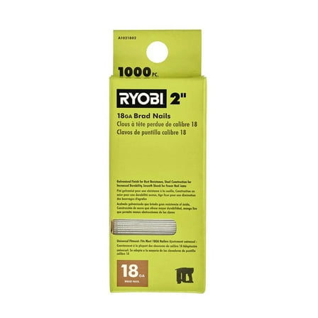 RYOBI 1,000 Pc. 2 in. 18GA Brad Nails