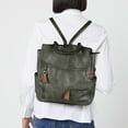 thumbnail image 2 of Mochila retro americana nueva 2023 para mujer, estilo campus, de cuero suave, para la universidad, edición coreana, sencilla, nueva bolsa de viaje para mujer, 2 of 5