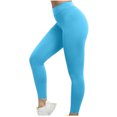 thumbnail image 5 of Plebaso Seamless Yoga Leggings for Women Girls Solid Color Wrinkled Tight Exercises Gym Yoga Pants, 5 of 5