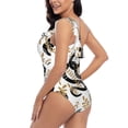 thumbnail image 6 of Daiia Snake Women's One Piece Swimsuits Personalized One Shoulder Swimwear Asymmetric Ruffle Bathing Suits-X-Large, 6 of 8