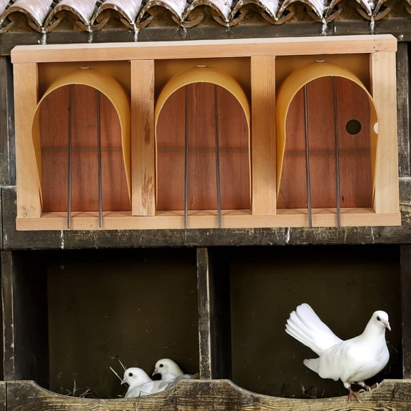 EXHUMKY Pigeon Nesting Door Wooden ABS European Style for Pigeons Durable
