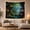 Fantasy Tree Homes, variant on Bioluminescent Forest with Glowing Flora and Floating Orbs, Mystical Fantasy for Fantasy Lovers, Enchanted Wall Art, Housewarming Gift, Tapestry Wall Hanging for Bedroom and Living Room