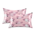 thumbnail image 2 of Axolotl Heart Pattern Queen Size Satin Pillowcase 30''x20'' Double-Sided Print Soft Wrinkle Resistant, 2 of 9