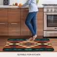 thumbnail image 6 of Turquoise Red Door Mat Indoor Outdoor,Southwest American Native Abstract Pattern Non Slip Welcome Mat with Rubber Backing,Absorbent Fabric Front Door Mats Entryway Rug for Home Entrance 20"x31.5", 6 of 8