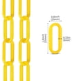thumbnail image 2 of 13ft Plastic Safety Chain,Bexikou 0.23inch Diameter Plastic Chain Barrier, Yellow Barrier Chain Links for Crowd Control Road Construction Closed Areas Garage Entrance Courtyard Garden Hotel, 2 of 7