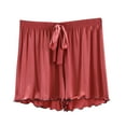 thumbnail image 2 of HongQid Pajama Short Women Modal Cotton Lounge Short Comfy Casual Pajama Shaort with Elastic Waistband Red M, 2 of 4