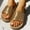 Gold, variant on Women's Rhinestone Flat Slide Sandals Open Toe Casual Summer Footwear Silver 39
