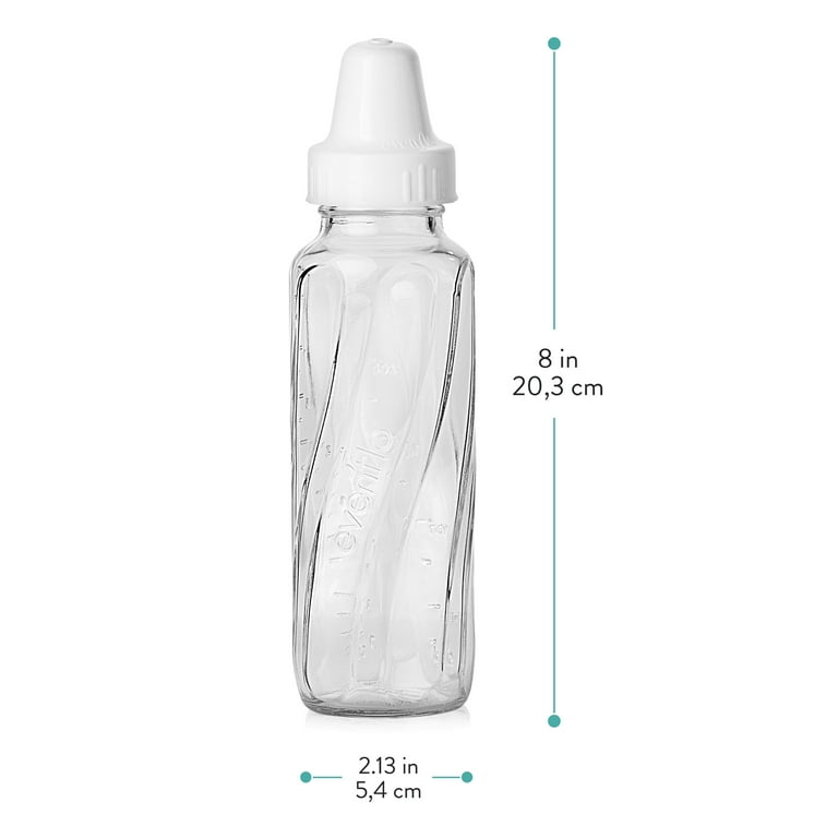 Evenflo Classic 8oz 3-Pack BPA-Free Glass Baby Bottles: Vented