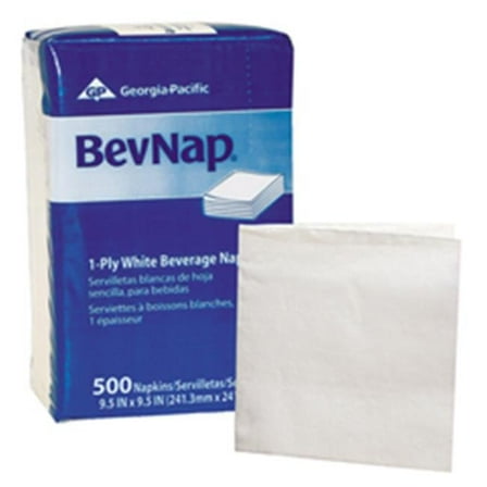 Georgia-Pacific  1-Ply Beverage Napkin - White