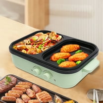 1 PCS Electric Hot Pot With Grill Area, Multi-purpose Hot Pot, 2-In-1 Electric Hot Pot, Product Size: 34*22*13cm/13.39*8.66*5.12in, 1300W