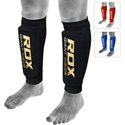 RDX Shin Guards for Muay Thai, Kickboxing, MMA Training and Fighting, Approved by SATRA, Leg Protector Foam Pads for Martial Arts, Sparring, Protective Gear for BJJ and Boxing