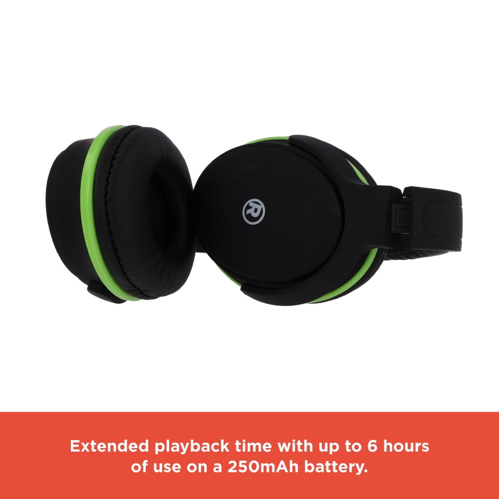 RadioShack Bluetooth Headphones V5.0 (250MAH, Black/Green)