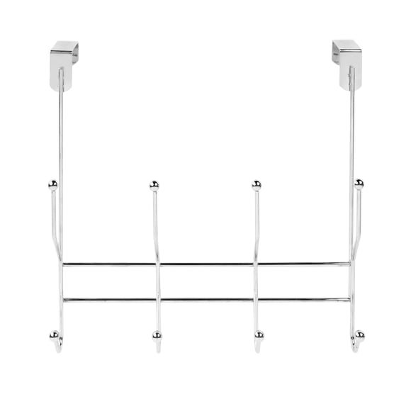 Era Rushio Over The Door 4 Hook Organizer, Chrome, 14.10x13in