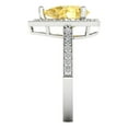 thumbnail image 3 of 2.36 ct Pear Cut Simulated Yellow Diamond with Simulated Diamond Halo Accents 18K White Gold Womens Engagement Ring, 3 of 5