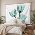 thumbnail image 3 of Turquoise Aqua Tulips Tapestry for Bedroom Wall Hanging Tapestry, Spring Floral Botanical Plant Ceiling Backdrop Tapestries Poster Blanket Wall Decor for Teens Room Living Room Dorm 55" x 73", 3 of 8
