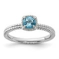 thumbnail image 3 of Auriga Fine Jewelry 925 Sterling Silver Blue Topaz Ring for Women Size 7, 3 of 6
