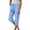 Blue, variant on Women's Effortless Everyday Casual Pants With Classic Solid Color Midi Fit Non Static Non Non Ingredient Labeling Soft Knit Comfort For All Day Wear Stretchy Business Casual Pants for Women