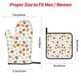 thumbnail image 2 of Honeii Floral Strawberr Pattern Oven Mitts and Pot Holders, Silicone Oven Gloves,500 F Heat Resistant Oven Mitts Sets, 4PCS, 2 of 6