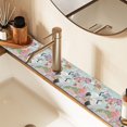 thumbnail image 2 of Yayeee Faucet Mat for Kitchen Sink 14.7" Diatomite Long Splash Guard Pad, Colorful Flowers Blossoms, 2 of 7