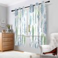 thumbnail image 2 of Yayeee Window Curtains Set of 2 for Living Room Light Filtering 63"x52", Blue Green Tree Pattern, 2 of 7