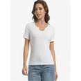 thumbnail image 2 of Womens Tops Crew Neck Summer Short Sleeve Casual Slim Fitted Tshirt, 2 of 6