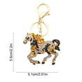 thumbnail image 5 of Cute Horse Keychain for Women Pink Pony Purse Charm Bag Accessory with Lobster Clasp, Sparkling Rhinestone Animal Key Ring Gift Idea(Black), 5 of 6