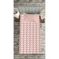 thumbnail image 3 of Ambesonne Modern Quilted Bedspread Set 2 Pcs, Chevron Lines Borders, Twin Size, Dark Coral and White, 3 of 3