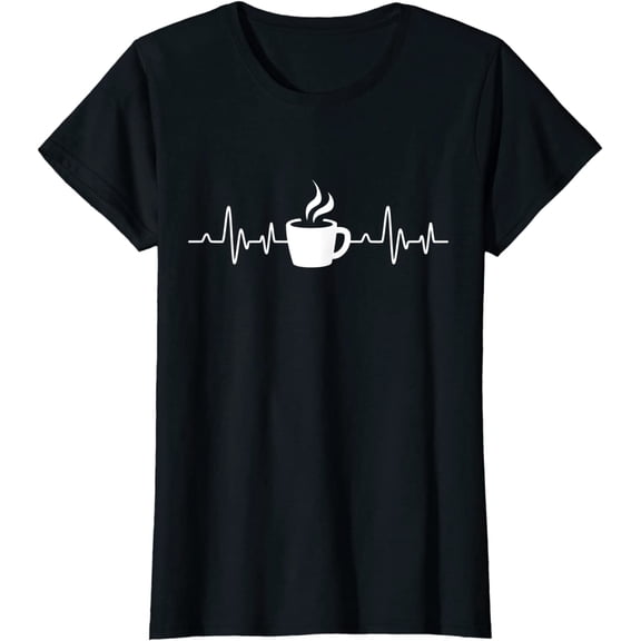 Coffee Heartbeat Drinking Coffee T-Shirt