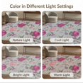 thumbnail image 7 of ODIKA 3'x5' Pink Purple Rose Garden Elegance Washable Area Rug Vintage Floral Design with Botanical Charm for Hallway, Laundry Room, Non-Slip, Flatweave, Easy Care, 7 of 7