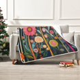 thumbnail image 7 of Yayeee Throw Blanket for Couch Soft Warm 50" x 60" Sofa Chair Bed Decoration, Large Colorful Flowers, 7 of 7