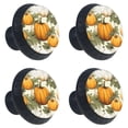 thumbnail image 2 of 4 Pcs Thanksgiving Pumpkin Knobs for Kitchen Cabinet Cupboard Dresser Bookcase Drawer Pulls Handles Round Home Decor, 2 of 8