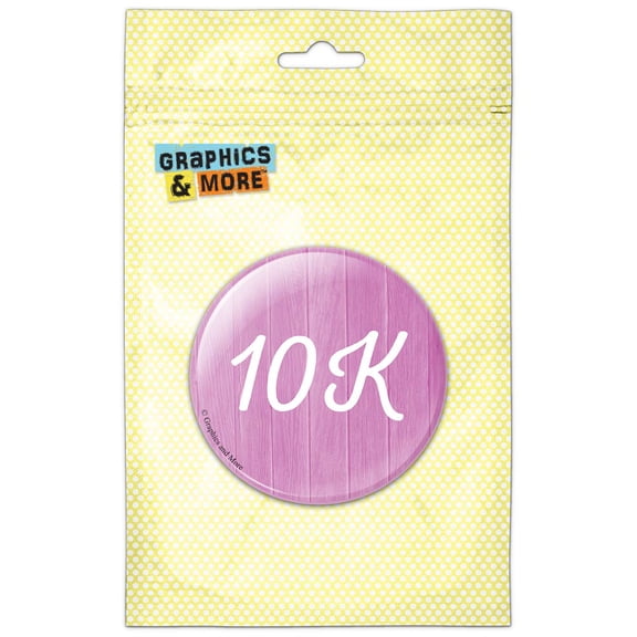 10K Runner Fitness Wood Planks Pink Refrigerator Button Magnet
