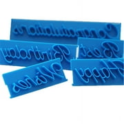 Racing Butterfly 6pcs/set Plastic Letters Mold Happy Birthday Best Wishes Baking Molds Decoration