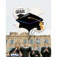 thumbnail image 5 of PMU Graduation "Congrats Grad" White Foil Balloon Bouquet Pkg/5, 5 of 5
