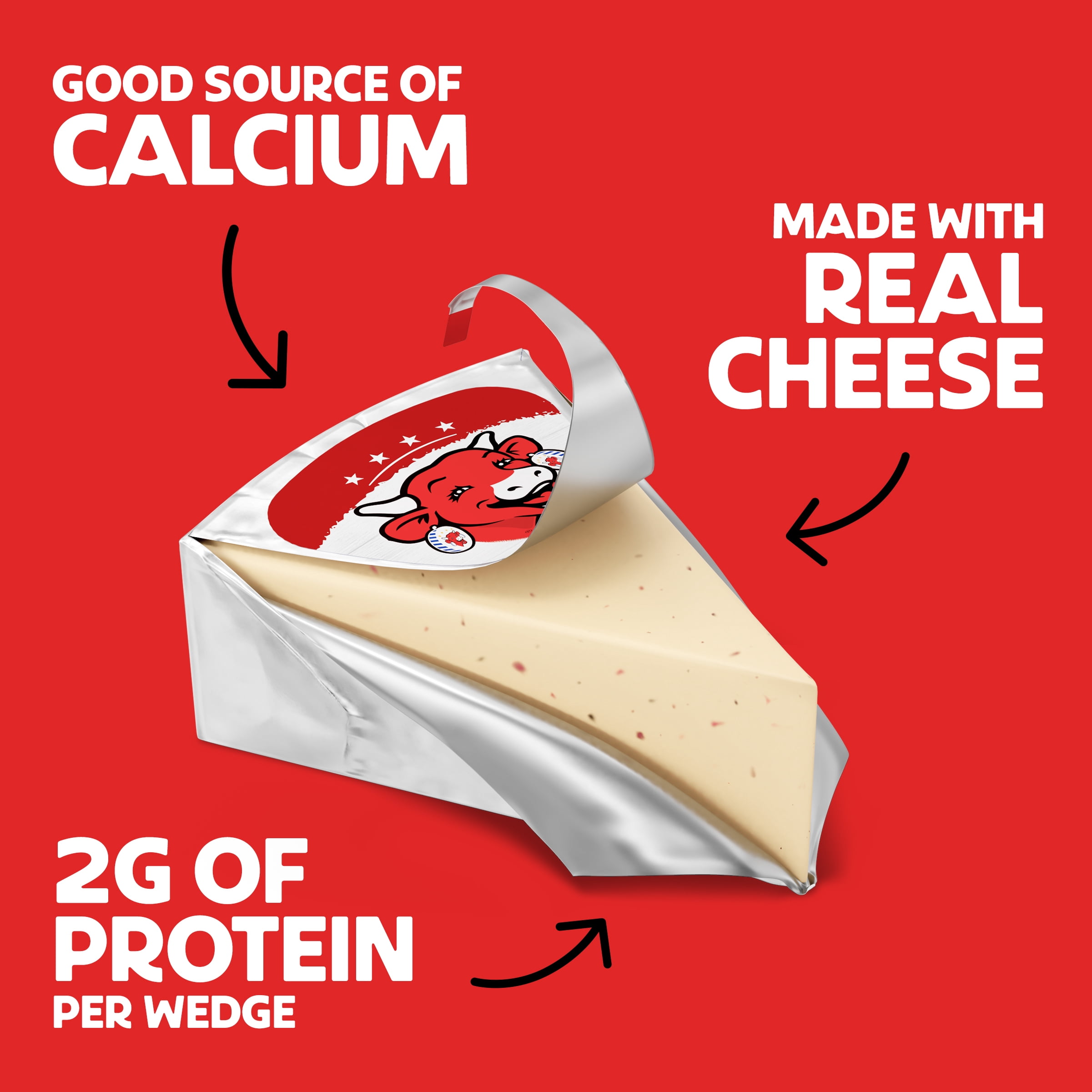 The Laughing Cow Creamy Spicy Pepper Jack Variety Spreadable Cheese Wedges, 5.4 oz Box